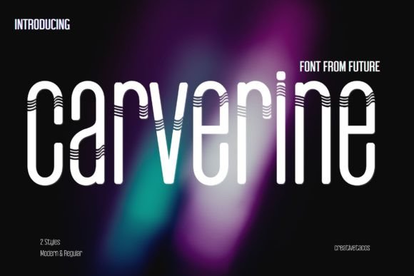 Carverine Font: Modern Wavy Type for Craft Projects