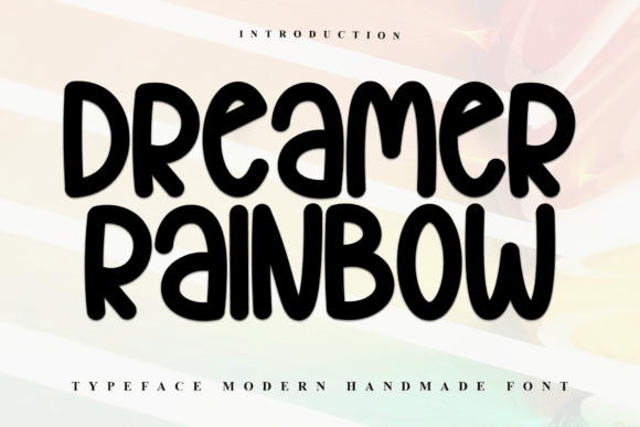 Dreamer Rainbow Font: Festive Display Typography for Web Design