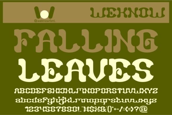 Falling Leaves Font: Art Deco Display Typography for Web Design