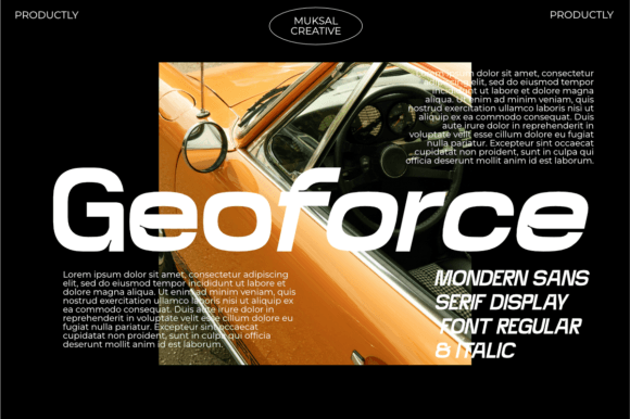 Geoforce Font: Bold Typography for Editorial Design