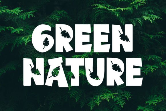 Green Nature Font: Refined Display Typography for Web Design