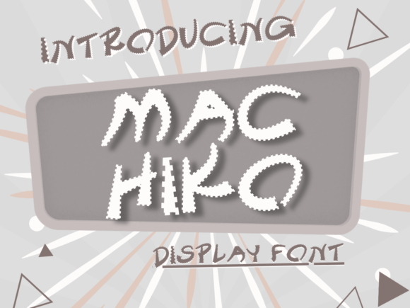 Machiko Font: A Quirky Display Typeface for Crafters