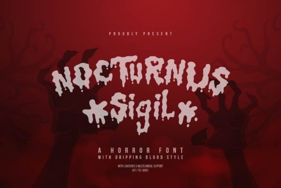Nocturnus Sigil Font for Spooky Craft Projects