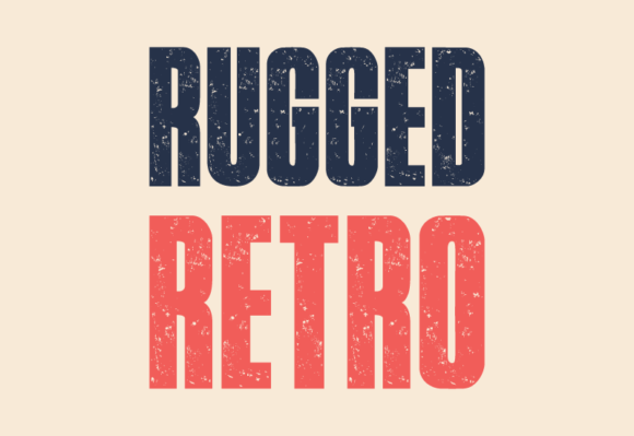 Rugged Retro Font: Bold Display Type for Makers