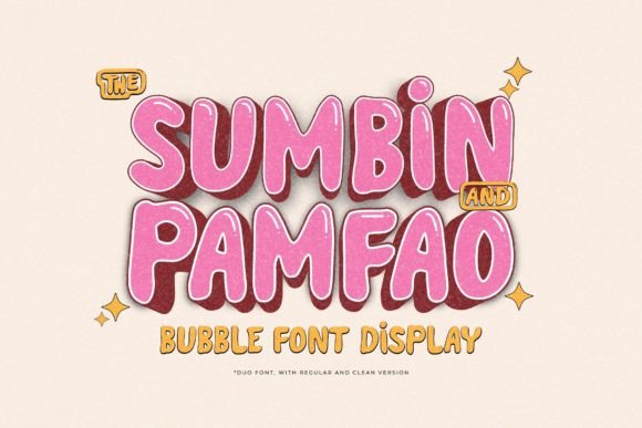 Sumbin Pamfao Font: Playful Bubble Type for Crafts